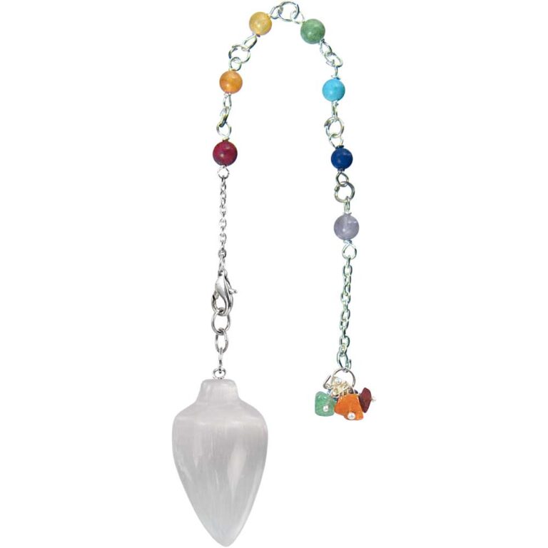 Selenite Pendulum With Chakra Beads Heaven And Nature Store 2015