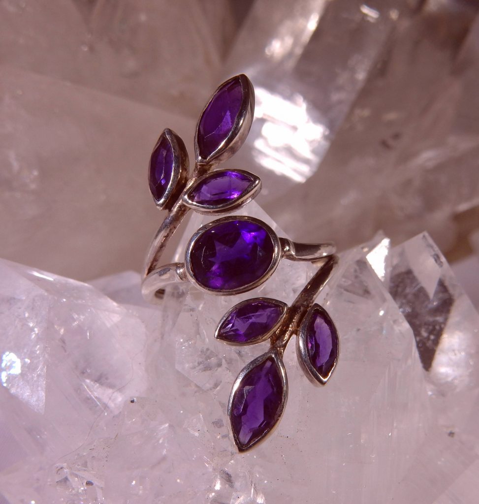Amethyst Floral Ring Heaven & Nature Store
