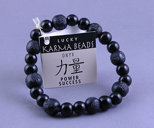 Black Onyx  Green Jade Hamsa Wrap Bracelet  Prana Heart Everyday  Mindfulness