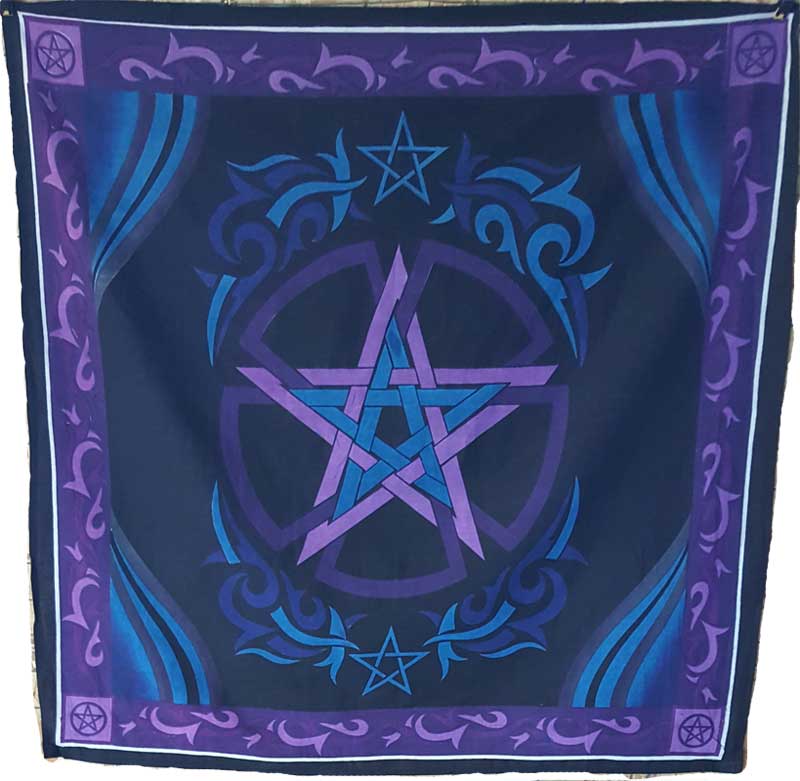 Celtic Pentacle in Purple Altar Cloth or Tarot Cloth