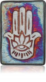 Hamsa Hand, Raku Pottery Wall Art or Magnet - Heaven & Nature Store