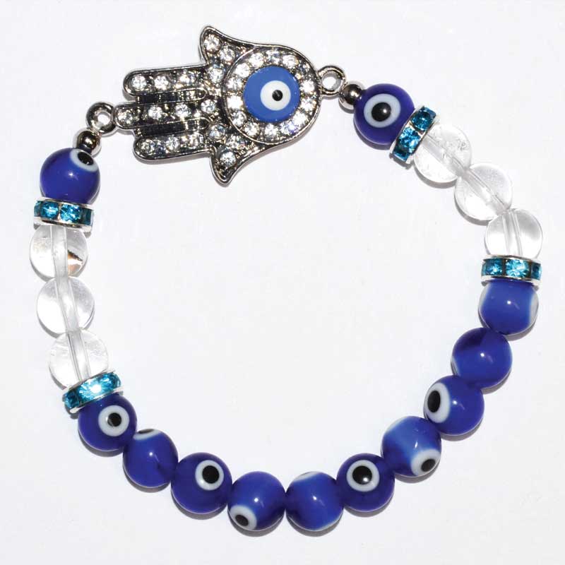 Evil eye bracelet which store hand to wear